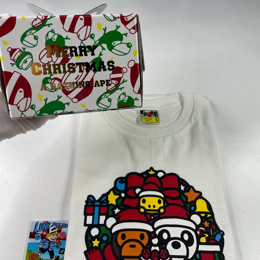 2014 Bape Baby Milo Xmas Tee with Present Box